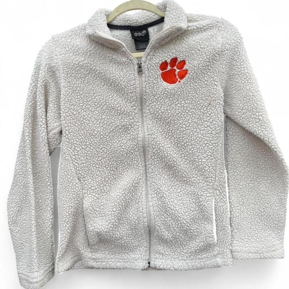 Sherpa Full-Zip Jacket - Clemson Tigers ( Women’s Petite Medium, 7-9)